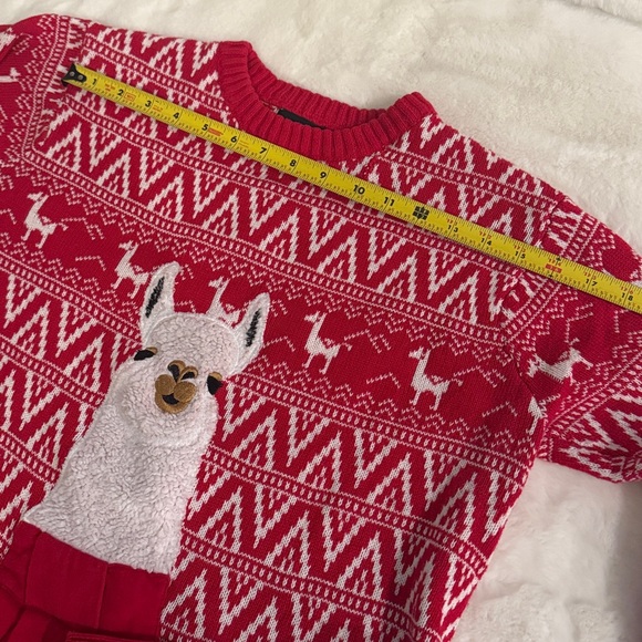 Carbon 100% Cotton Llama ‘Ugly’ Christmas Sweater, Adorable! - Picture 8 of 16